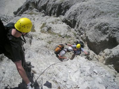 012-Steilabstieg im Laurenzi-Klettersteig